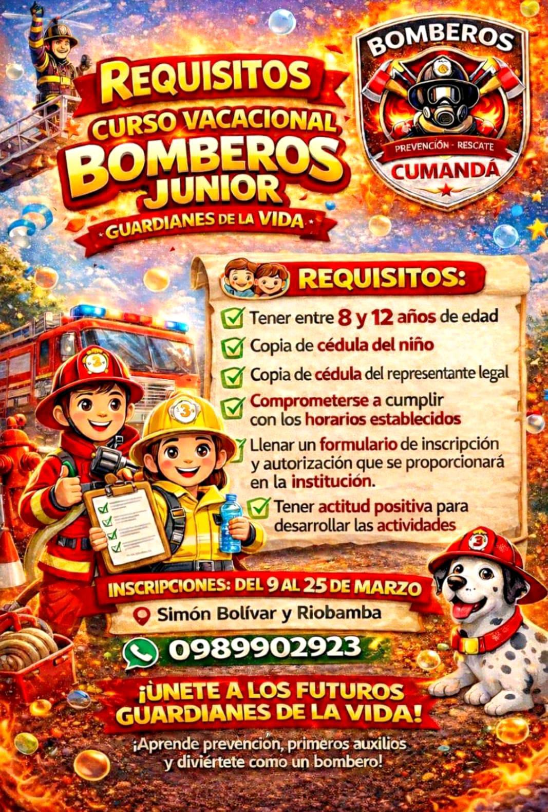 CURSO VACACIONAL BOMBEROS JUNIOR